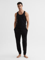 Reiss Loungewear & Nightwear | Vinnie Cotton Stretch Vest Black - Men