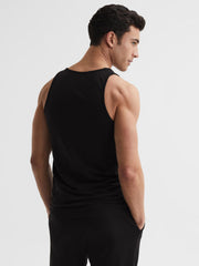 Reiss Loungewear & Nightwear | Vinnie Cotton Stretch Vest Black - Men