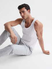 Reiss Loungewear & Nightwear | Vinnie Cotton Stretch Vest White - Men