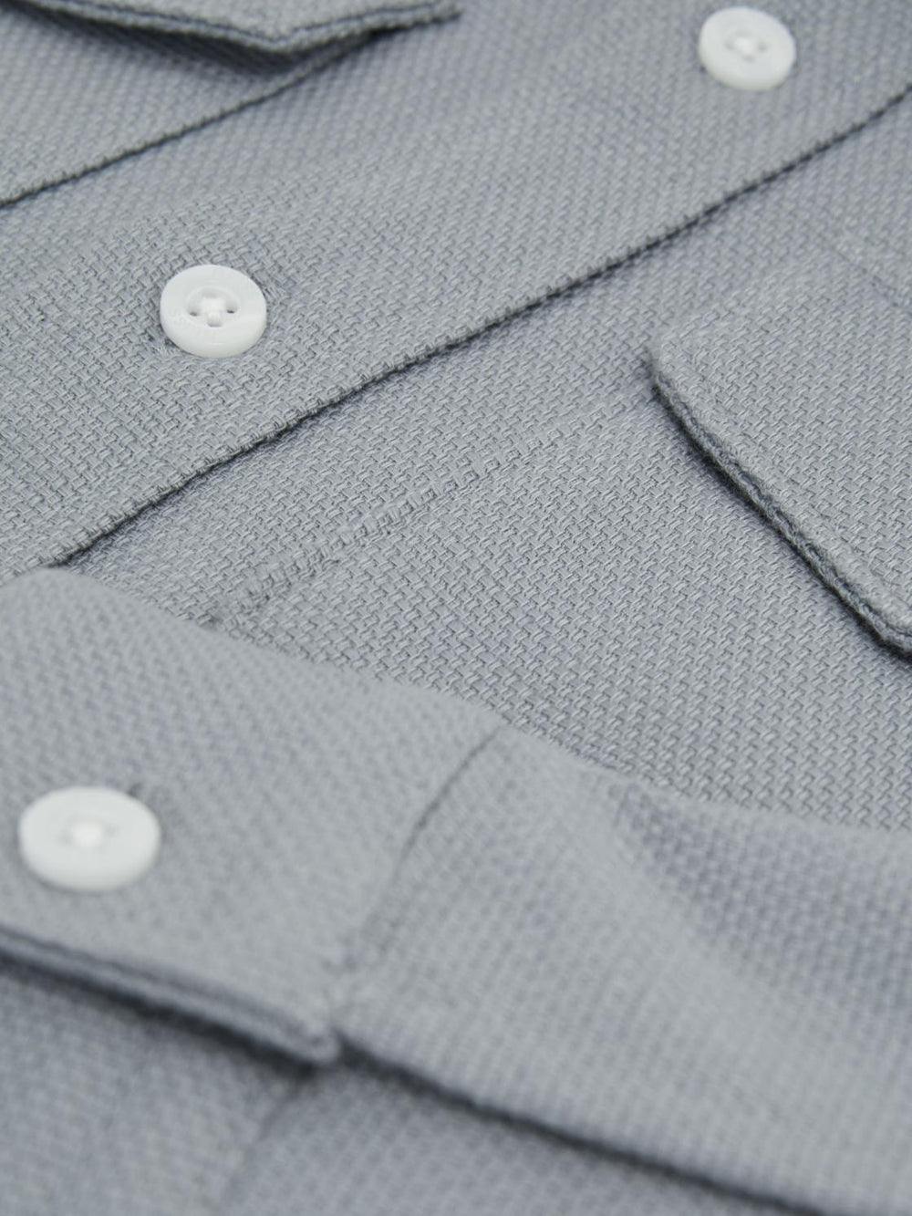 Reiss Overshirts | Carlo Long Sleeve Textured Overshirt Soft Blue - Children