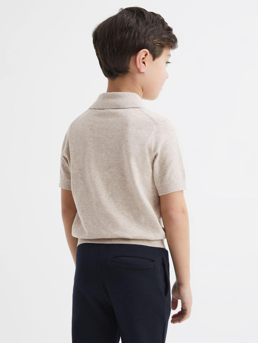 Reiss Polo Shirts | Ralphy Buttoned Linen Polo Oatmeal - Children
