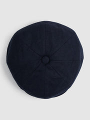 Reiss Scarves, Hats & Gloves | Arbor Linen Baker Boy Cap Navy - Men