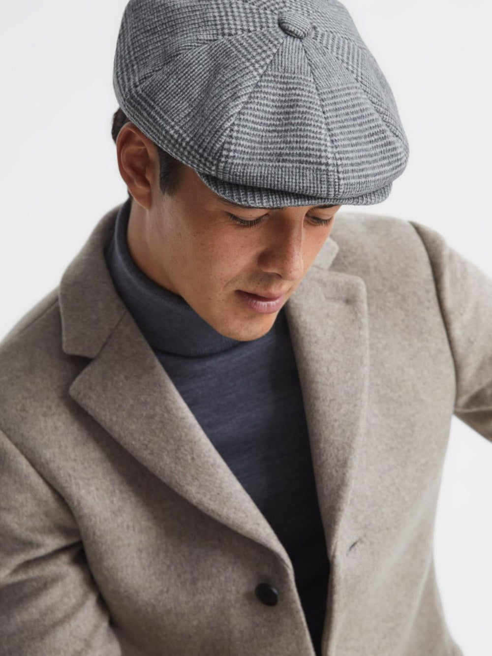 Reiss Scarves, Hats & Gloves | Arbor Wool Baker Boy Cap Brown - Men