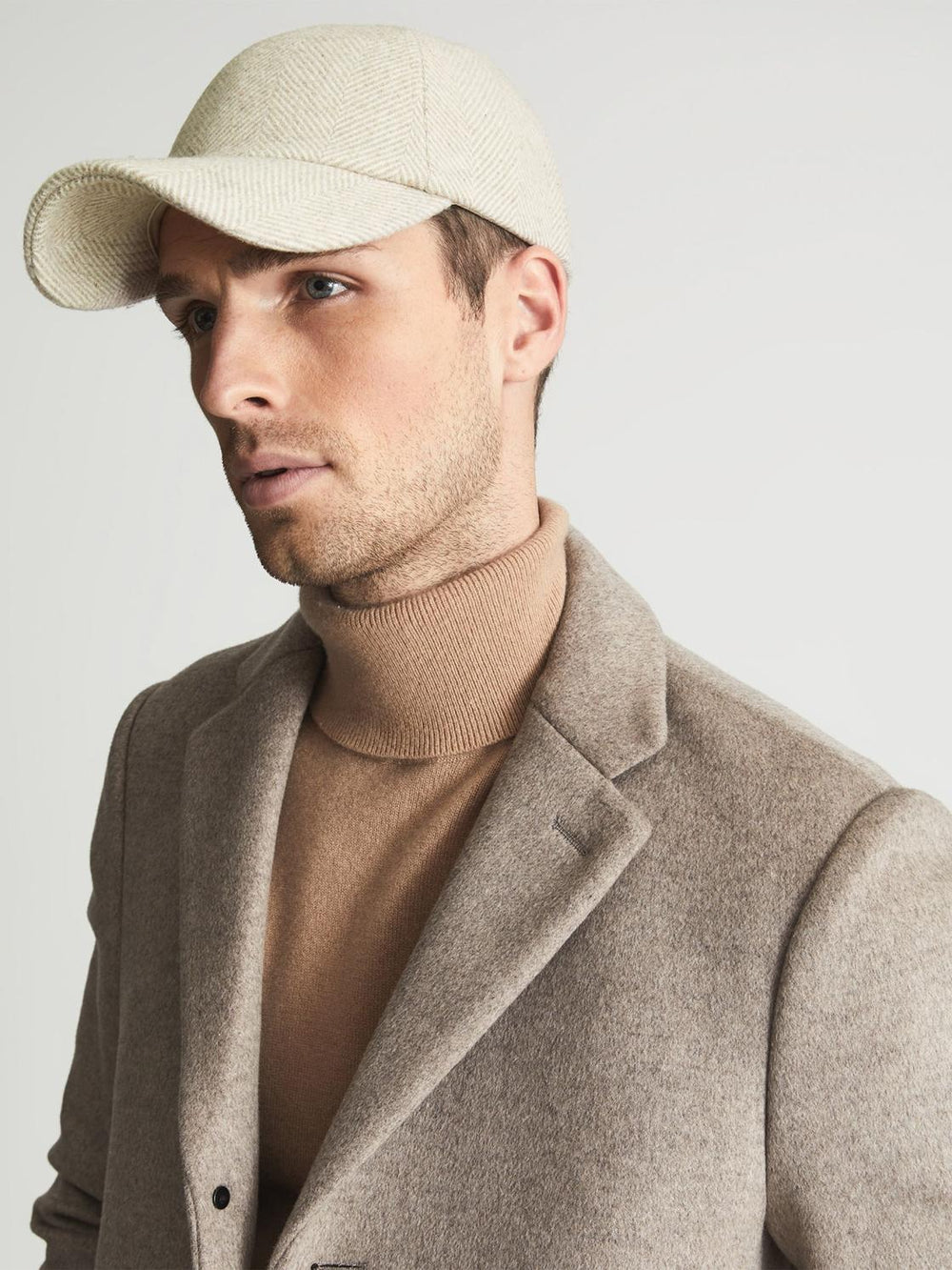 Reiss Scarves, Hats & Gloves | Ashby Wool Blend Baseball Cap Oatmeal - Men