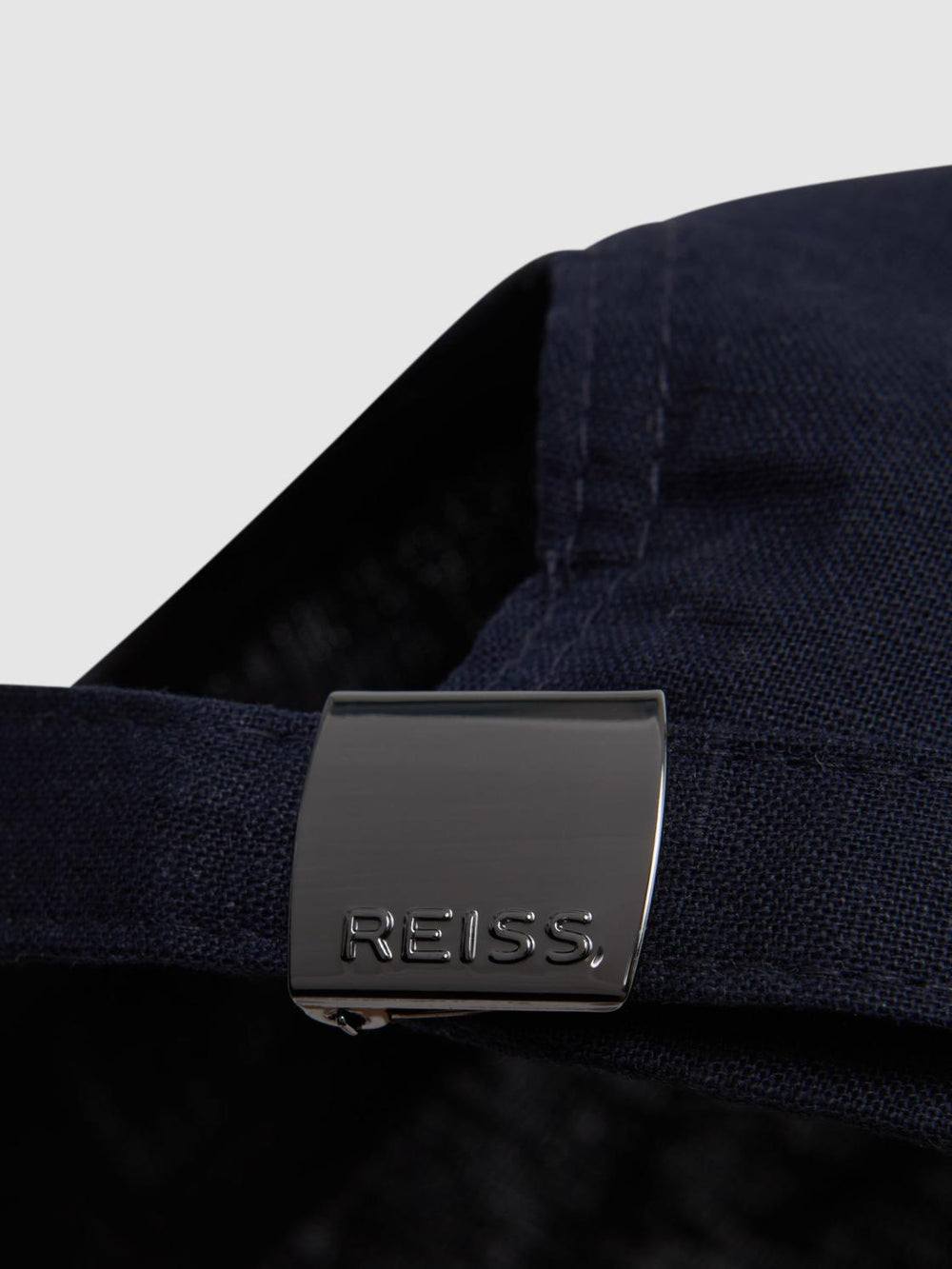 Reiss Scarves, Hats & Gloves | Dawson Cotton-Linen Blend Baseball Cap Navy - Men