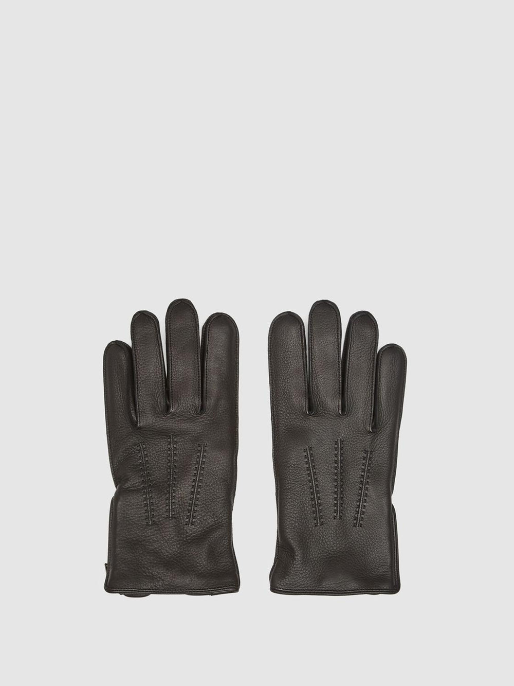 Reiss Scarves, Hats & Gloves | Iowa Leather Gloves Black - Men