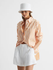 Reiss Scarves, Hats & Gloves | Lexi Bucket Woven Bucket Hat White - Women