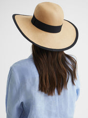 Reiss Scarves, Hats & Gloves | Nina Raffia Woven Wide Brim Hat Natural - Women