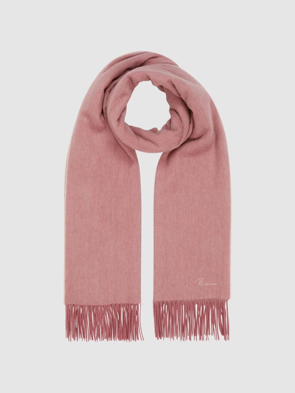 Reiss Scarves, Hats & Gloves | Picton Cashmere Blend Scarf Blush - Women