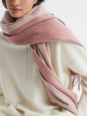 Reiss Scarves, Hats & Gloves | Picton Cashmere Blend Scarf Blush - Women