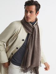 Reiss Scarves, Hats & Gloves | Picton Cashmere Blend Scarf Camel - Men