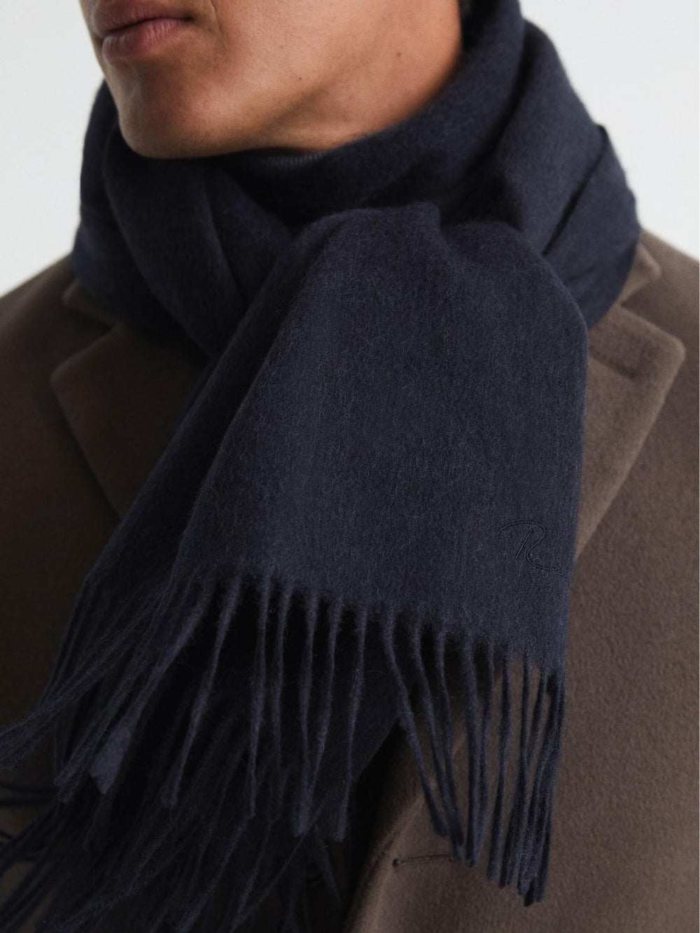 Reiss Scarves, Hats & Gloves | Picton Cashmere Blend Scarf Camel - Men