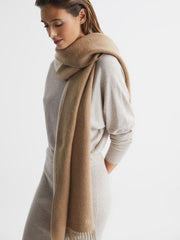 Reiss Scarves, Hats & Gloves | Picton Cashmere Blend Scarf Camel - Women