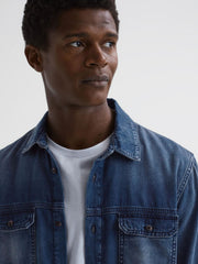 Reiss Shirts | Abraham Paige Denim Long Sleeve Shirt Kyson - Men