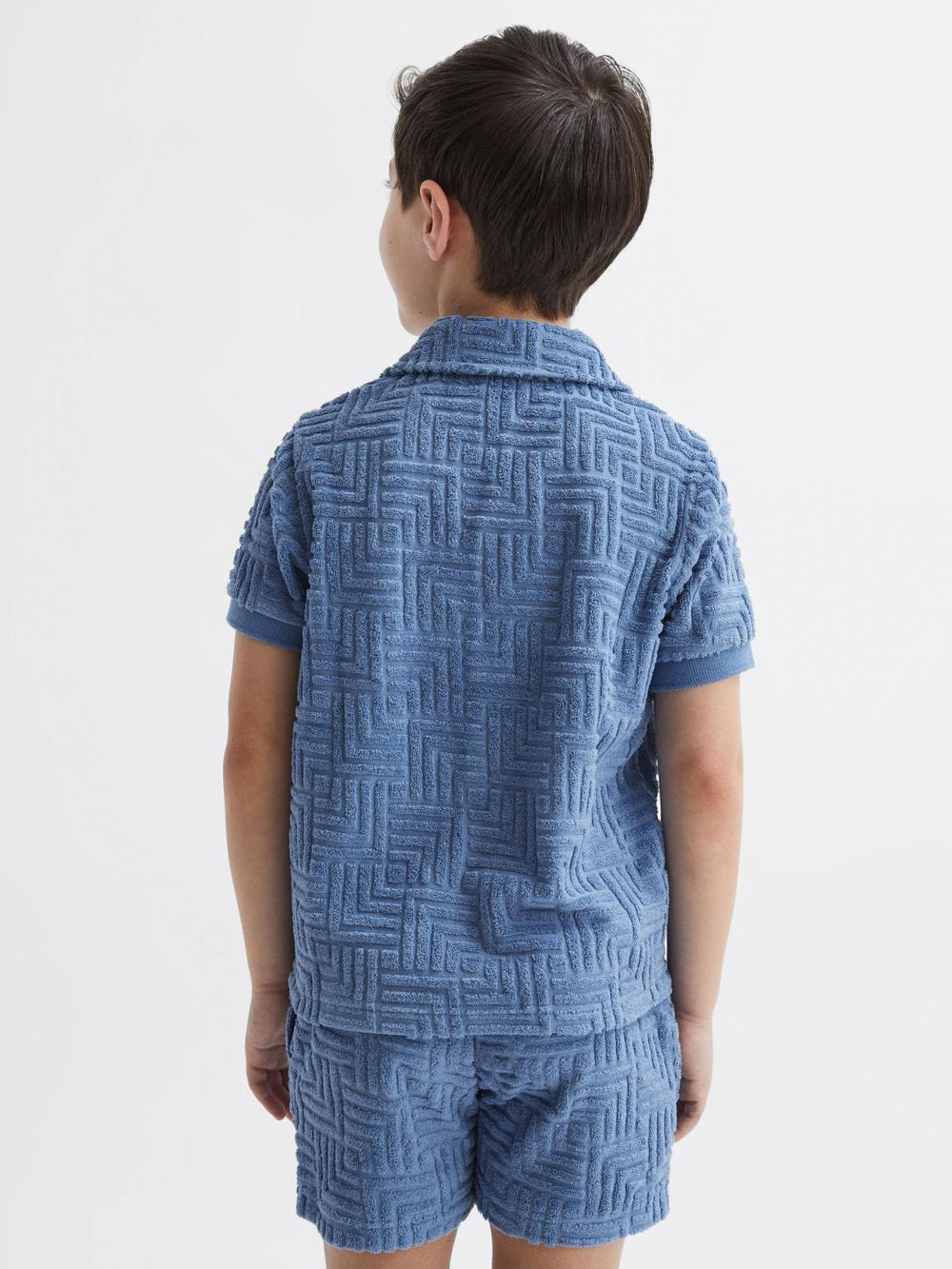 Reiss Shirts | Algarve Terry Towelling Shirt Airforce Blue - Children