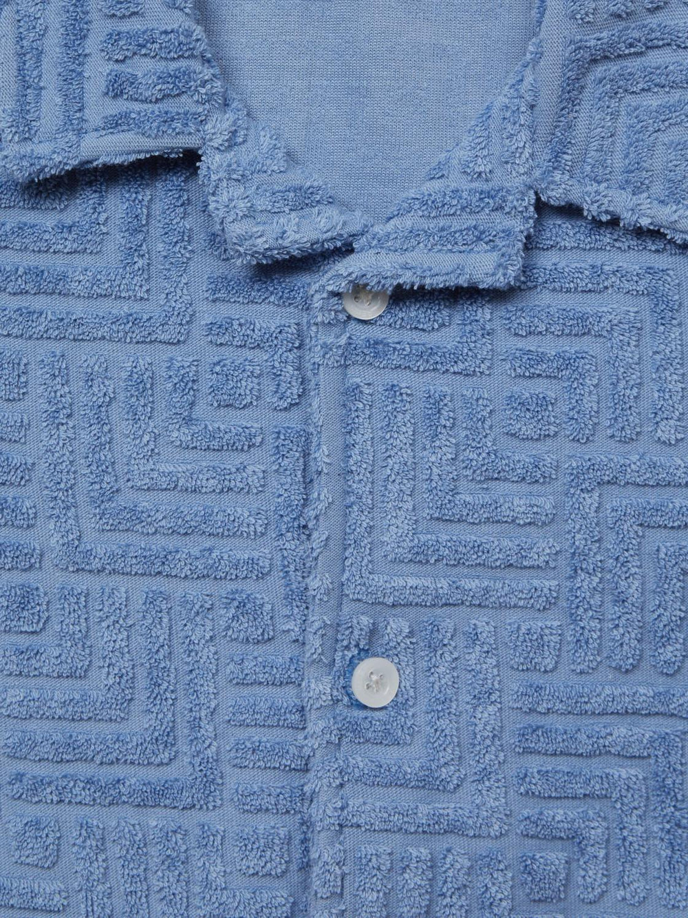 Reiss Shirts | Algarve Terry Towelling Shirt Airforce Blue - Children