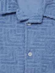 Reiss Shirts | Algarve Terry Towelling Shirt Airforce Blue - Children