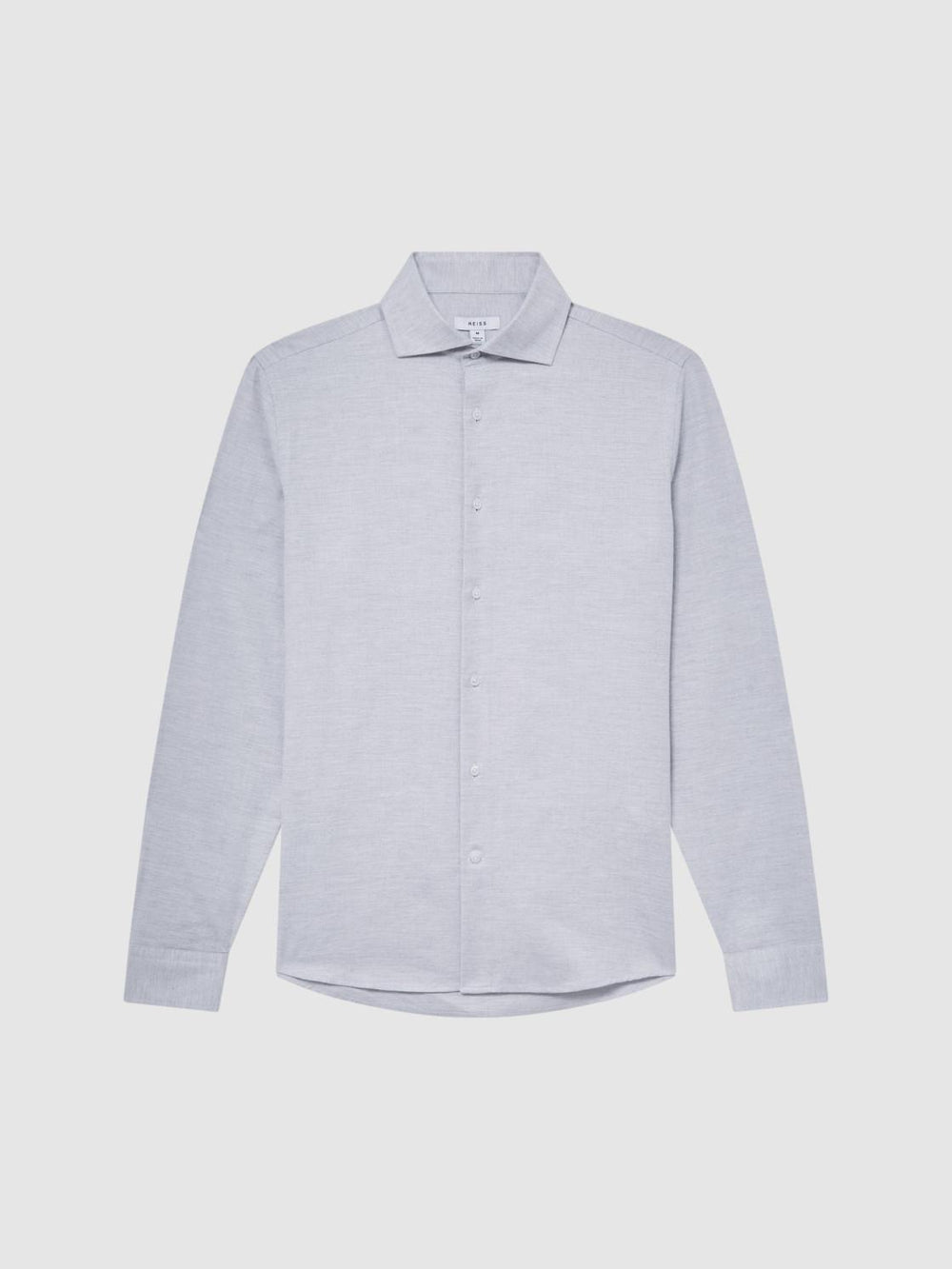 Reiss Shirts | Belief Slim Fit Flannel Shirt Grey Melange - Men