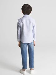 Reiss Shirts | Blackheath Junior Striped Oxford Shirt Blue Stripe - Children