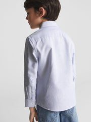 Reiss Shirts | Blackheath Junior Striped Oxford Shirt Blue Stripe - Children