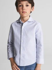 Reiss Shirts | Blackheath Junior Striped Oxford Shirt Blue Stripe - Children