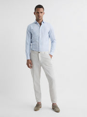 Reiss Shirts | Blackheath Striped Oxford Shirt White/blue - Men