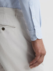 Reiss Shirts | Blackheath Striped Oxford Shirt White/blue - Men