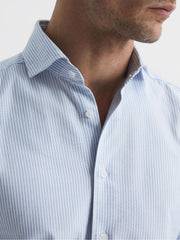Reiss Shirts | Blackheath Striped Oxford Shirt White/blue - Men