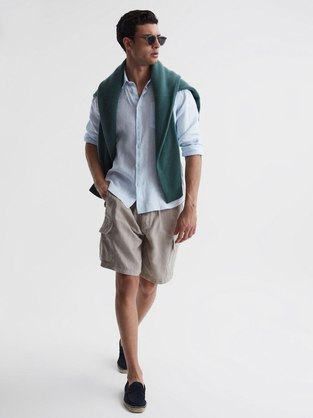 Reiss Shirts | Caroubis Vilebrequin Linen Shirt Navy - Men