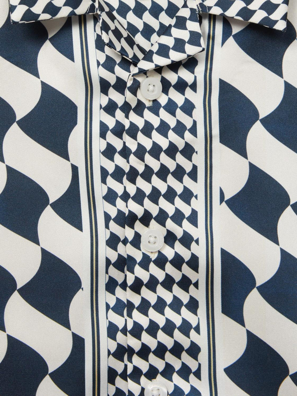 Reiss Shirts | Devaroe Cuban Collar Short Sleeve Shirt Navy/ivory - Children