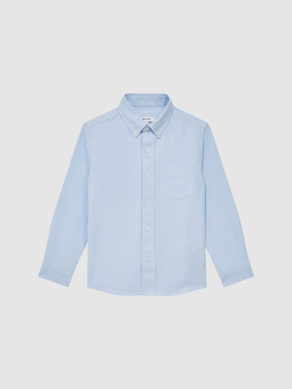 Reiss Shirts | Greenwich Button Down Oxford Shirt Soft Blue - Children