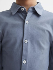 Reiss Shirts | Hendon Cotton Shirt Airforce Blue - Children