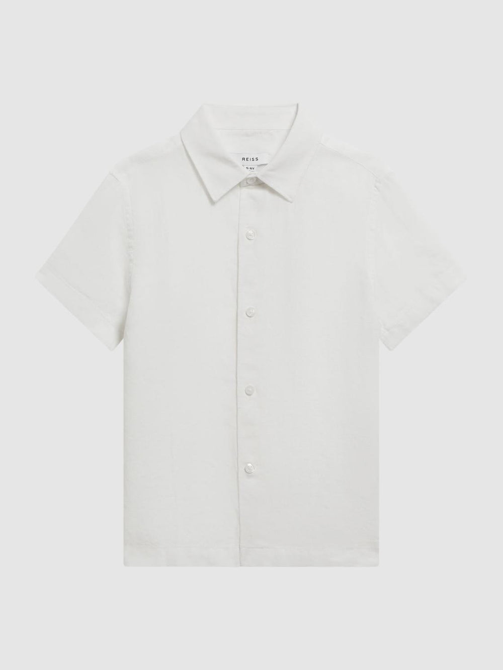 Reiss Shirts | Holiday Junior Short Sleeve Linen Shirt White - Children