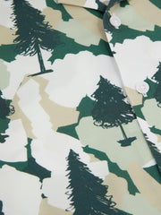 Reiss Shirts | Saxon Cuban Collar Short Sleeve Shirt Green - Children