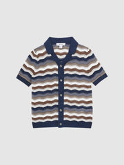 Reiss Shirts | Whiteley Cuban Collar Printed Shirt Multi - Children