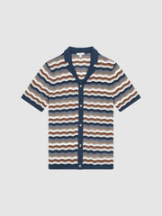 Reiss Shirts | Whiteley Cuban Collar Printed Shirt Multi - Men