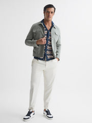 Reiss Shirts | Whiteley Cuban Collar Printed Shirt Multi - Men