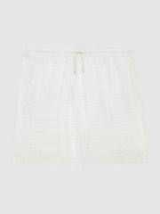 Reiss Shorts | Brooklyn Terry Towelling Drawstring Shorts White - Men