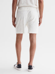 Reiss Shorts | Brooklyn Terry Towelling Drawstring Shorts White - Men