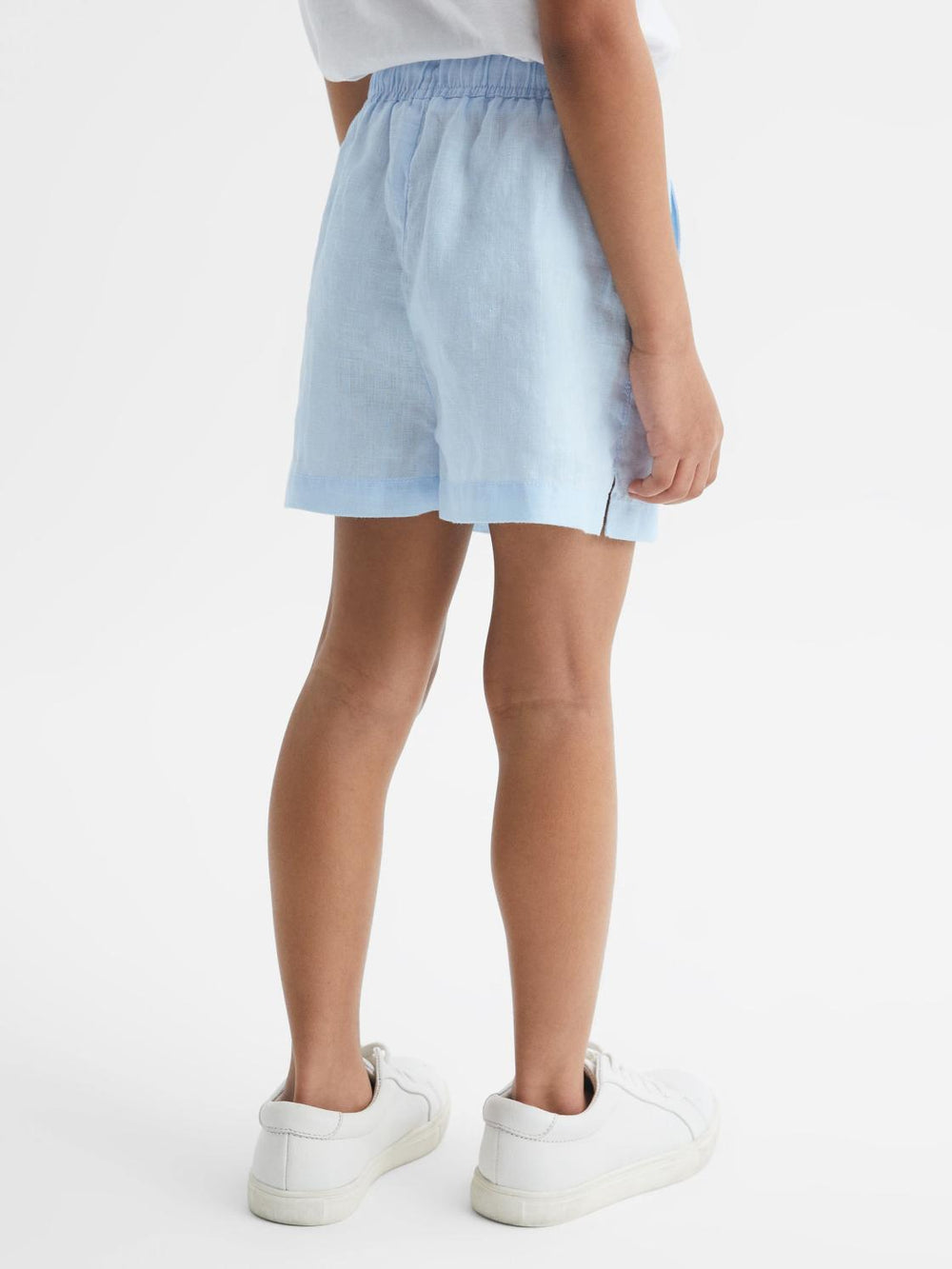 Reiss Shorts | Cleo Linen Drawstring Shorts Ice Blue - Children