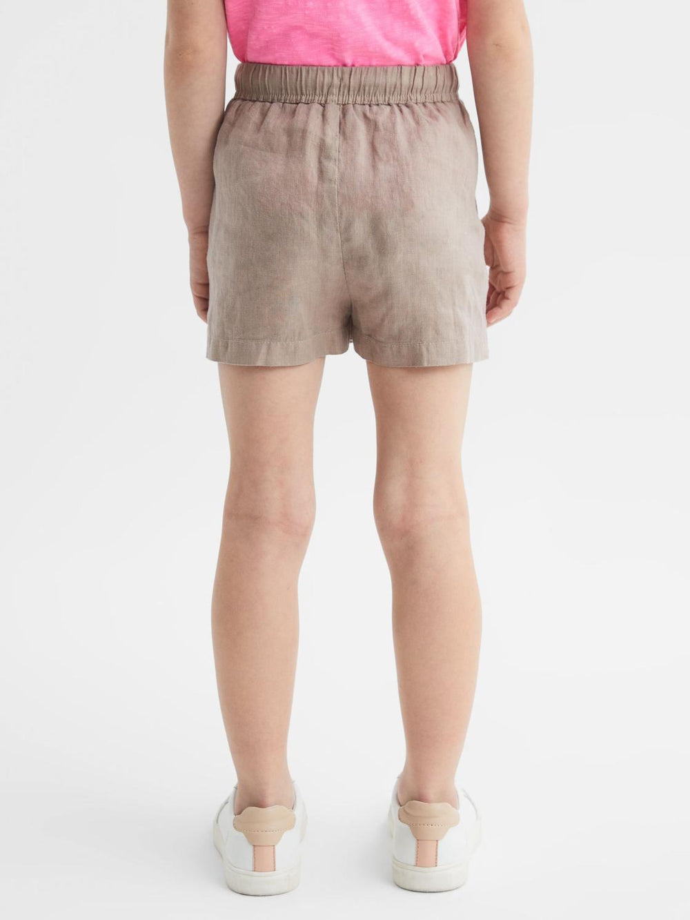 Reiss Shorts | Cleo Linen Drawstring Shorts Mink - Children