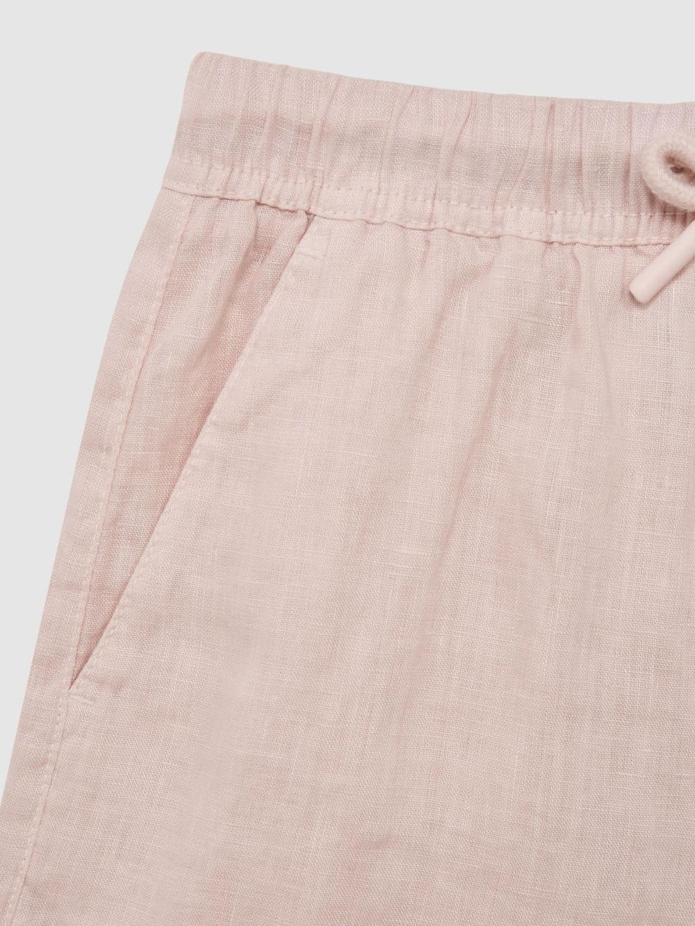 Reiss Shorts | Cleo Linen Drawstring Shorts Soft Pink - Children