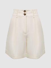 Reiss Shorts | Ember Tailored Shorts Cream - Women