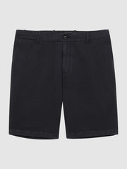 Reiss Shorts | Ezra Cotton-Linen Blend Shorts Navy - Men