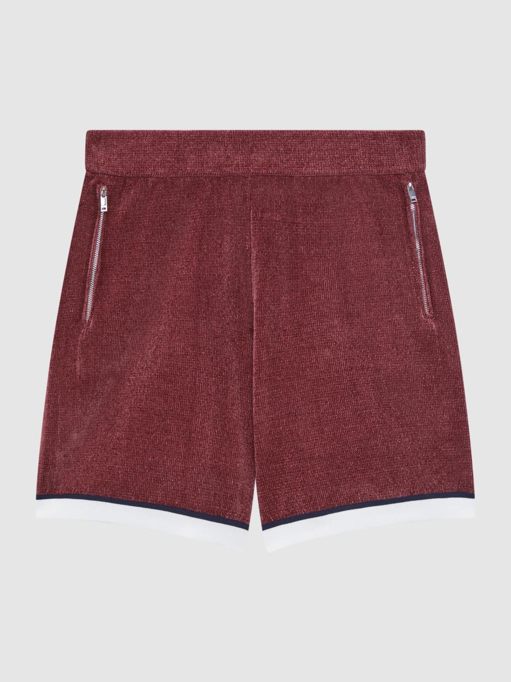 Reiss Shorts | Fielder Relaxed Fit Elasticated Chenille Shorts Black - Men