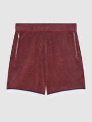 Reiss Shorts | Fielder Relaxed Fit Elasticated Chenille Shorts Black - Men