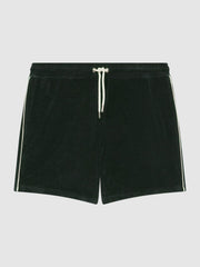 Reiss Shorts | Fredericks Towelling Drawstring Shorts Dark Green - Men