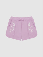Reiss Shorts | Honor Jersey Logo Shorts Lilac - Children