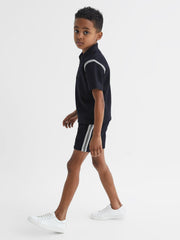 Reiss Shorts | Janeiro Stripe Detail Shorts Navy - Children