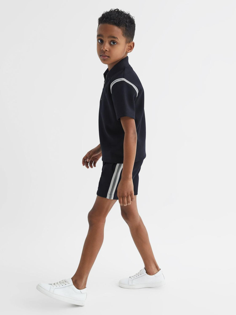 Reiss Shorts | Janeiro Stripe Detail Shorts Navy - Children